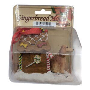 Gingerbread House Ornament Blonde English Cocker Spaniel Christmas Decor